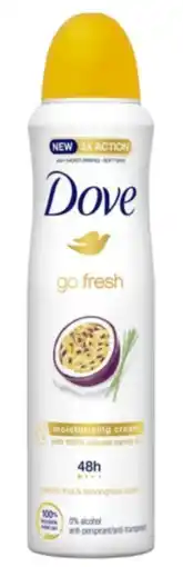 De Online Drogist Dove go fresh passion fruit deodorant spray 150ml aanbieding