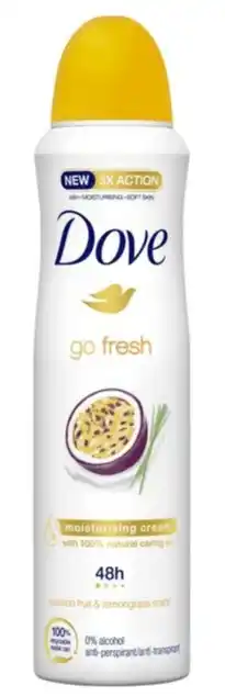 De Online Drogist Dove go fresh passion fruit deodorant spray 150ml aanbieding