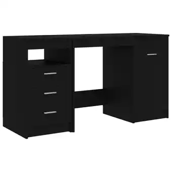 fonQ Vidaxl bureau 140x50x76 cm spaanplaat zwart aanbieding