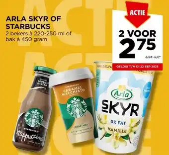 Jumbo Arla skyr of starbucks aanbieding