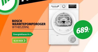 Expert Bosch warmtepompdroger wth85209nl aanbieding