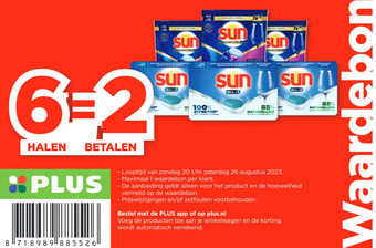 PLUS Alle sun vaatwastabletten aanbieding