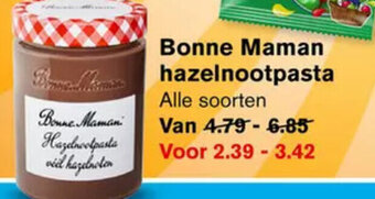 Hoogvliet Bonne Maman hazelnootpasta Alle soorten aanbieding