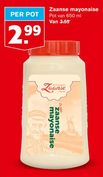 Hoogvliet Zaanse mayonaise Pot van 650 ml aanbieding