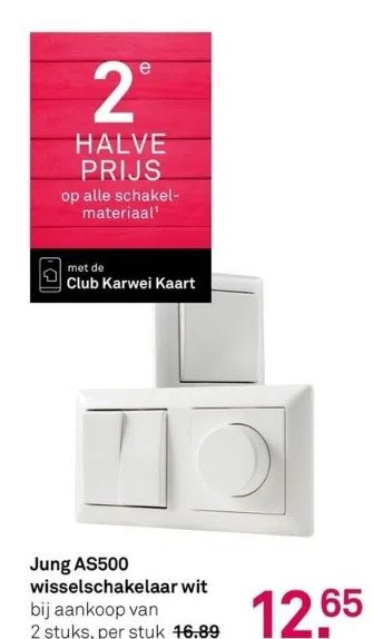 Karwei Jung as500 wisselschakelaar wit aanbieding