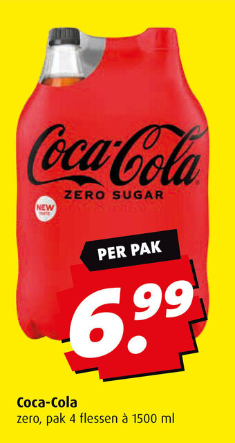 Boni Coca-Cola zero, pak 4 flessen à 1500 ml aanbieding