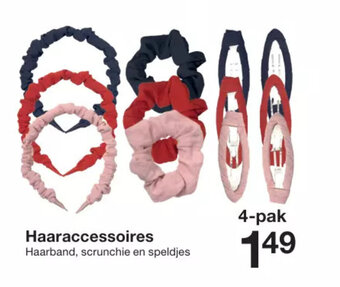 Zeeman Haaraccessoires Haarband, scrunchie en speldjes aanbieding