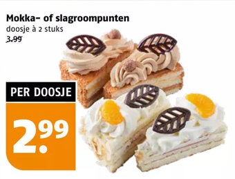 Poiesz Mokka- of slagroompunten doosje à 2 stuks aanbieding