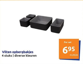 Action Vilten opbergbakjes aanbieding