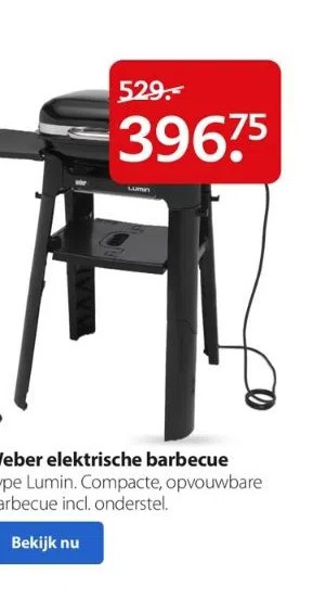 Boerenbond Weber elektrische barbecue aanbieding