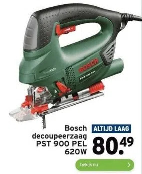 GAMMA Bosch decoupeerzaag pst 900 pel 620w aanbieding