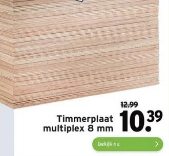 GAMMA Timmerplaat multiplex 8 mm aanbieding