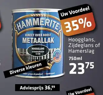 De voordeelmarkt Hoogglans, Zijdeglans of Hamerslag Diverse Kleuren Adviesprijs 750 ml aanbieding