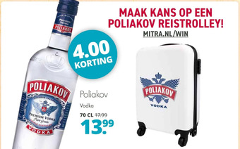 Mitra Poliakov vodka aanbieding