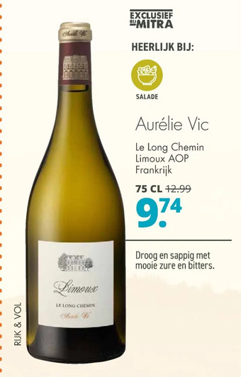 Mitra Aurélie vic le long chemin limoux aop aanbieding