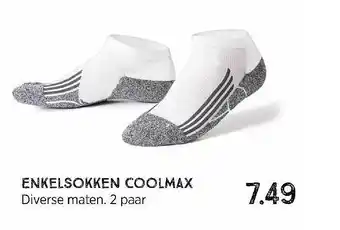 Xenos Enkelsokken Coolmax 2 paar aanbieding