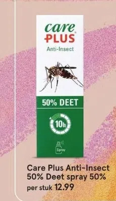 Etos Care plus anti-insect 50% deet spray 50% aanbieding