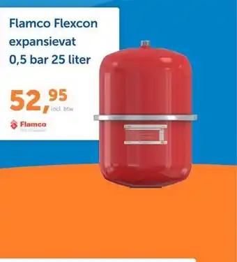 Warmteservice Flamco Flexcon Expansievat 0.5 Bar 25 Liter aanbieding