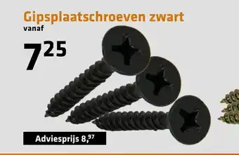 De voordeelmarkt Gipsplaatschroeven Zwart Adviesprijs aanbieding