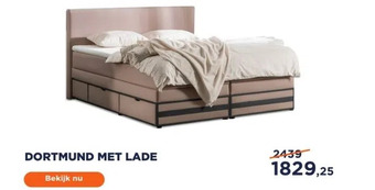 TotaalBED Dortmund met lade aanbieding