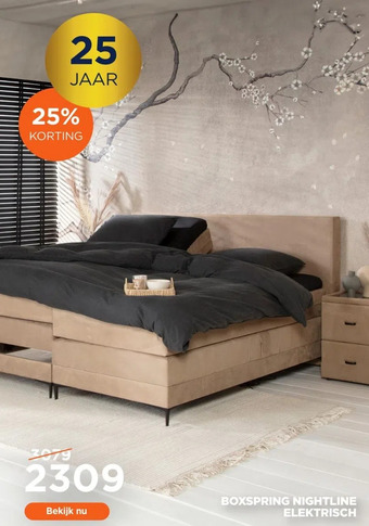 TotaalBED Boxspring nightline elektrisch aanbieding