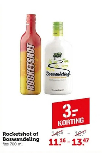 Coop Rocketshot of boswandeling aanbieding