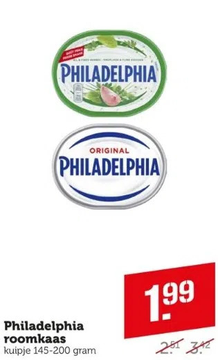 Coop Philadelphia roomkaas aanbieding