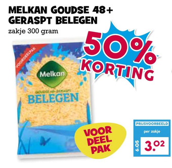 Boon`s Markt Melkan goudse 48+ geraspt belegen aanbieding