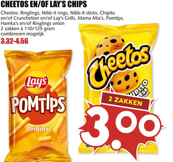 MCD Supermarkt Cheetos en/of lay's chips aanbieding