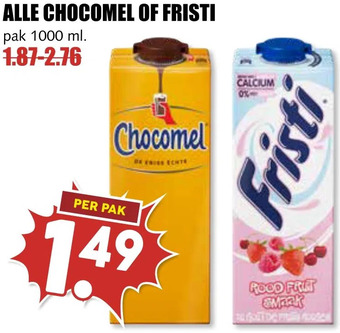 MCD Supermarkt Alle chocomel of fristi aanbieding