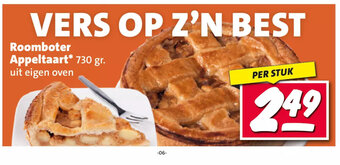 Nettorama Roomboter Appeltaart* 730 gr. uit eigen oven aanbieding