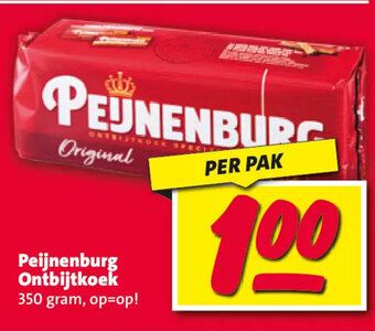 Nettorama Peijnenburg Ontbijtkoek 350 gram, op=op! aanbieding