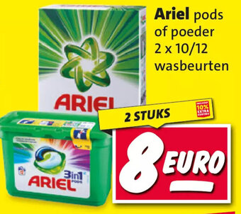 Nettorama Ariel pods of poeder 2 x 10/12 aanbieding