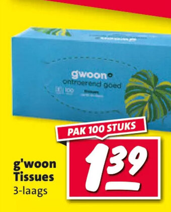 Nettorama g'woon Tissues 3-laags aanbieding