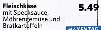 Combi Markt DO Fleischkäse mit Specksauce, Möhrengemüse und Bratkartoffeln aanbieding