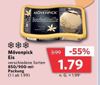 Combi Markt Mövenpick Eis verschiedene Sorten 850/900-ml aanbieding