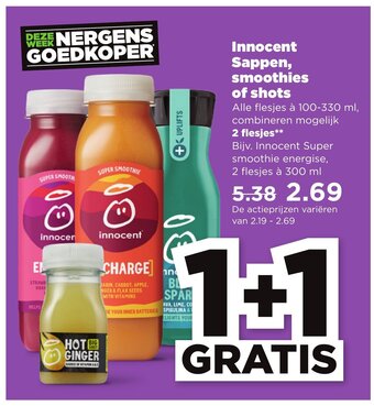 Plus Vandaag Innocent Sappen, smoothies of shots aanbieding