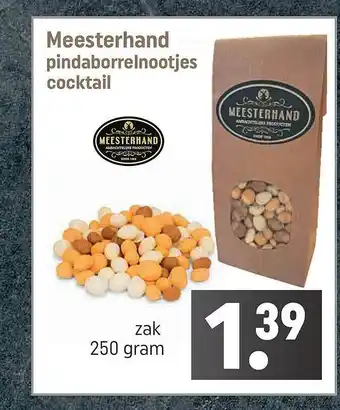 Dagwinkel Meesterhand Pindaborrelnootjes Cocktail aanbieding