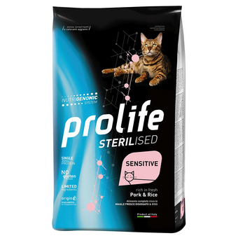 Zooplus 7kg kat sensitive gesteriliseerd varkensvlees & rijst prolife aanbieding