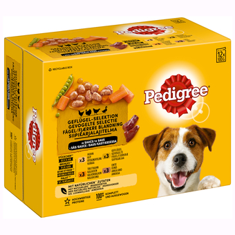 Zooplus 10 + 2 gratis! 12 x 100 g pedigree multipack - gevogelte in saus (12 x 100 g) aanbieding