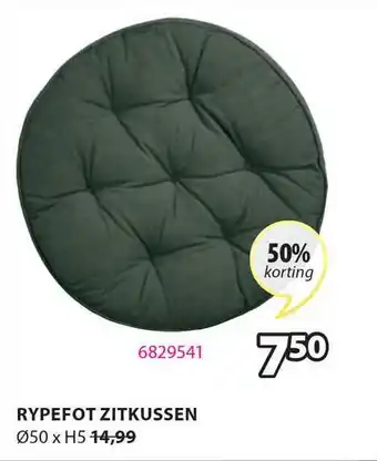 Jysk Rypefot Zitkussen 50% Korting aanbieding