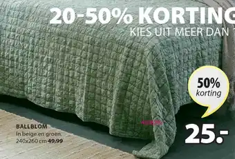 Jysk Ballblom Sprei 50% Korting aanbieding