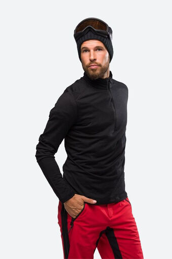 Bever Icebreaker 200 oasis ls half zip zwart aanbieding