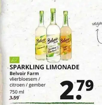 Natuurwinkel Sparkling Limonade Belvoir Farm aanbieding