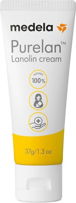 Bol.com Medela purelan tepelzalf lanoline tepelcreme snelle verlichting bij pijnlijke tepels - tube 37gr aanbieding
