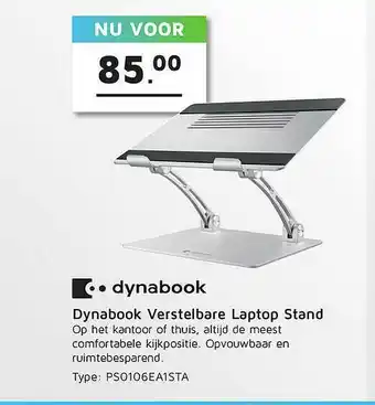 Informatique Dynabook Verstelbare Laptop Stand aanbieding