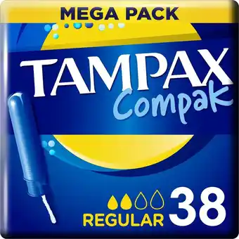 Bol.com Tampax compak regular - tampons met inbrenghuls - 38 stuks aanbieding
