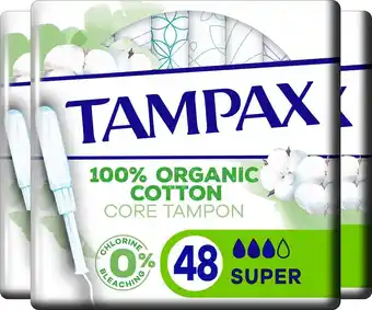 Bol.com Tampax bio cotton super tampons - 48 stuks aanbieding