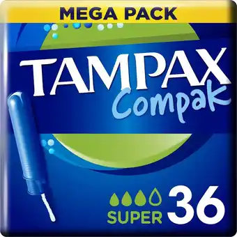 Bol.com Tampax compak super - tampons met inbrenghuls - 36 stuks aanbieding
