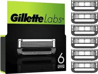 Bol.com Gillette navulmesjes voor gillettelabs - exfoliating bar en heated razor - 6 scheermesjes aanbieding